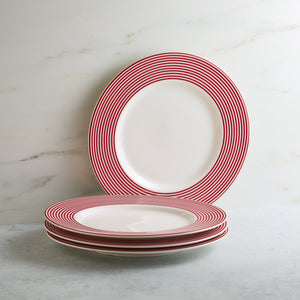 Newport Crimson Stripe Table Set for 4 thumbnail 4