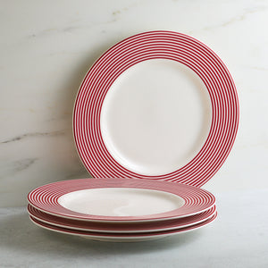 Newport Stripe Crimson Dinner Plate thumbnail 5