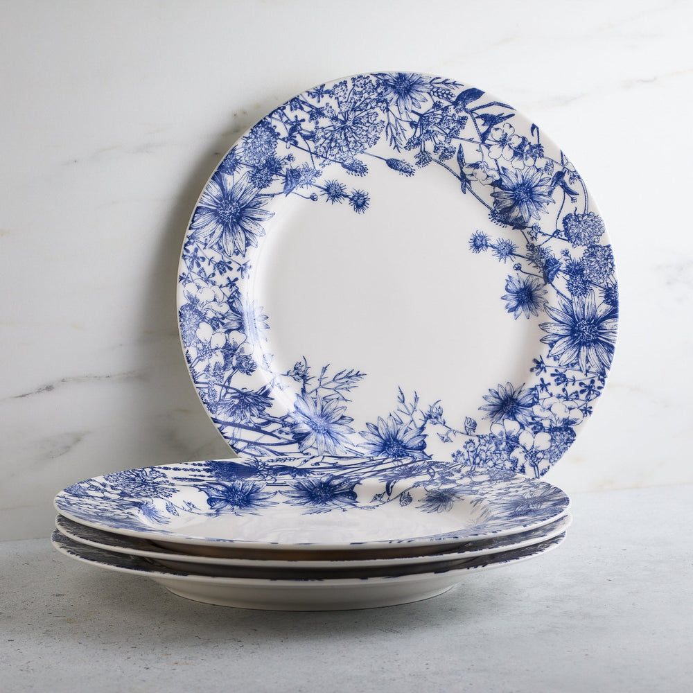 Summer Blues Rimmed Dinner Plate image 10