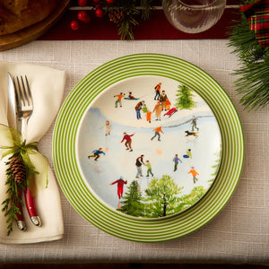 Newport Stripe Verde Rimmed Dinner Plate thumbnail 4
