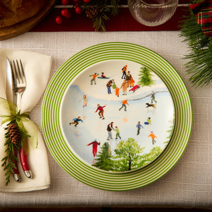 Newport Stripe Verde Rimmed Dinner Plate thumbnail 4