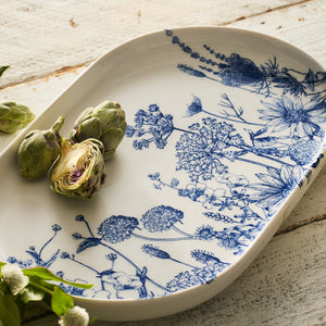 Summer Blues Large Coupe Oval Platter thumbnail 5