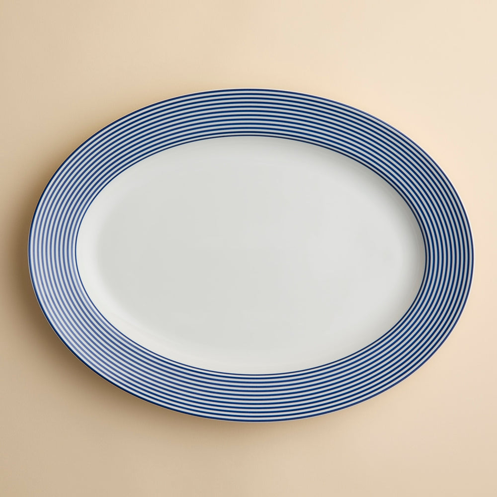 Newport Stripe Oval Rimmed Platter