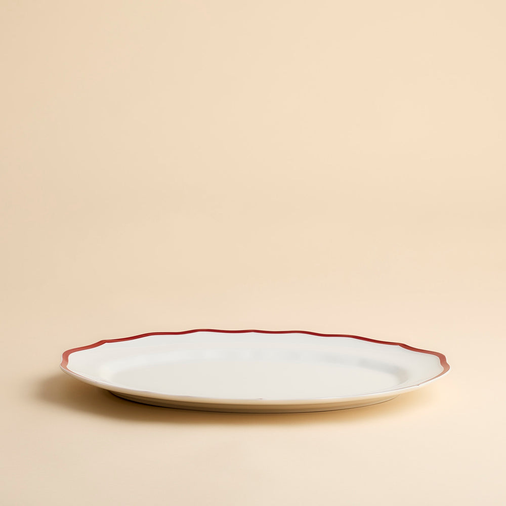 Stella Crimson Scalloped Platter image 3