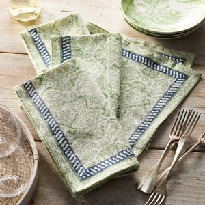 Block Island Block Print Dinner Napkins thumbnail 2