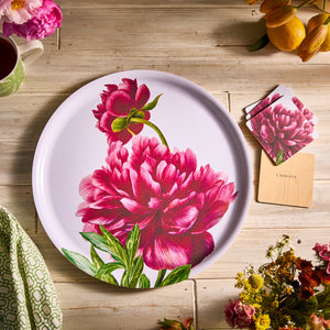 Pink Peony Birchwood Coasters, Set of 4 thumbnail 5