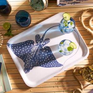 Spotted Stingray Large Rectangular Birchwood Tray thumbnail 2