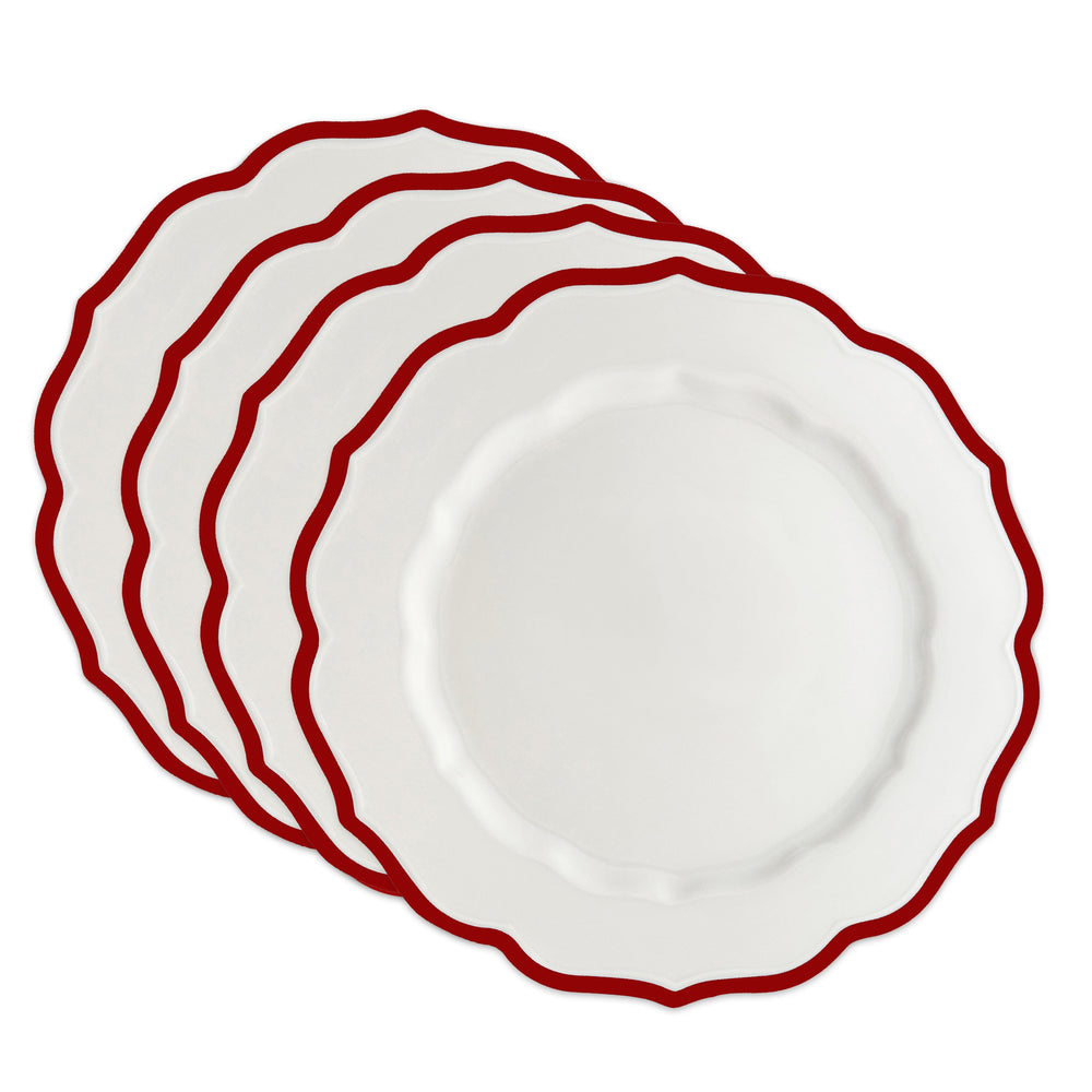 Stella Scalloped Crimson Dinner Plate image 8