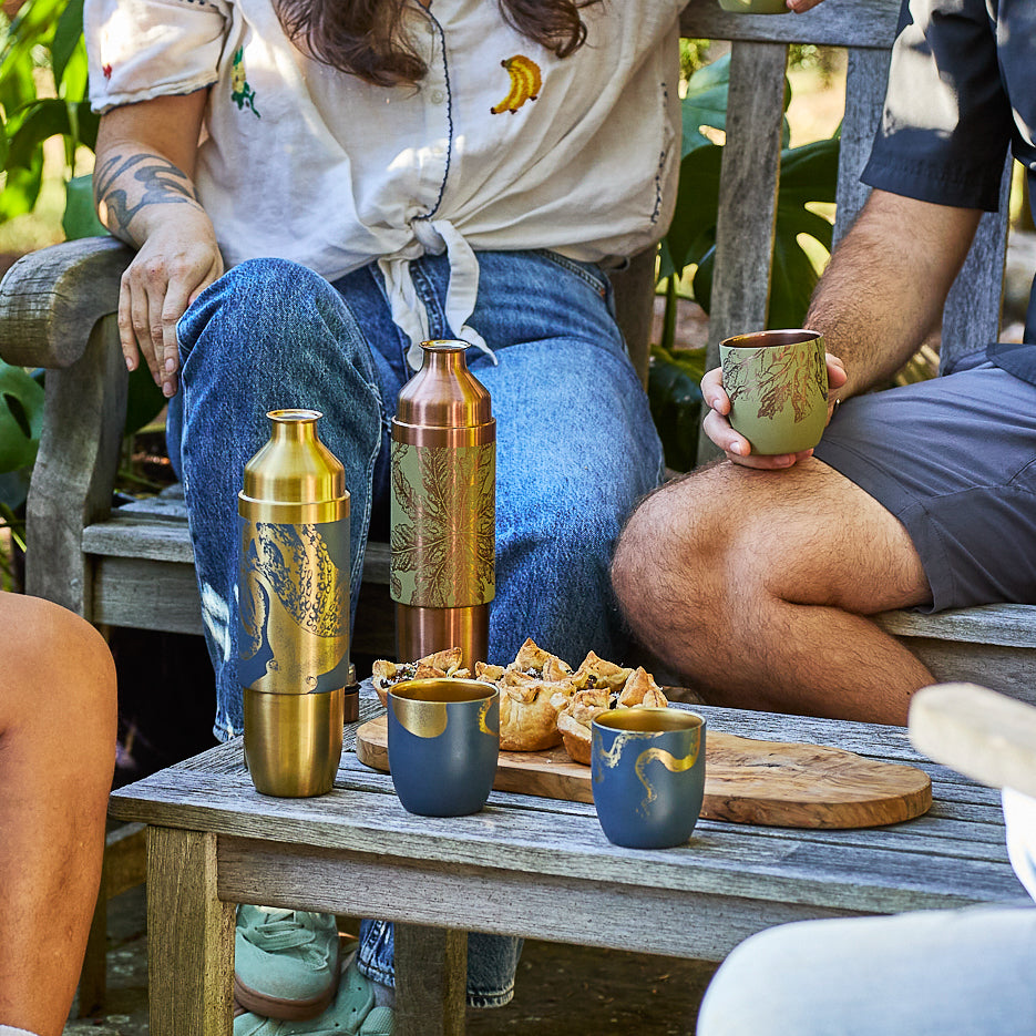 Caskata x High Camp Dark Blue Lucy Wine Flask image 9