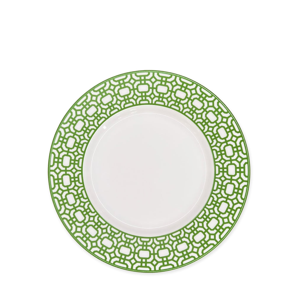 Newport Garden Gate Verde Rimmed Salad Plate