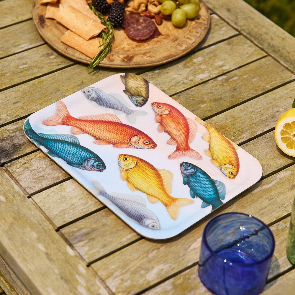 Goldfish Medium Rectangular Birchwood Tray image 3