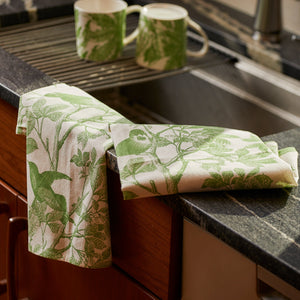 Arbor Birds Verde Kitchen Towels, Set of 2 thumbnail 2