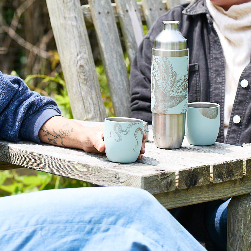 Caskata x High Camp Light Blue Lucy Wine Flask image 5