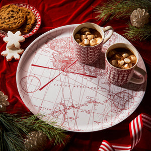 White Holiday Hunt Large Round Tray thumbnail 4