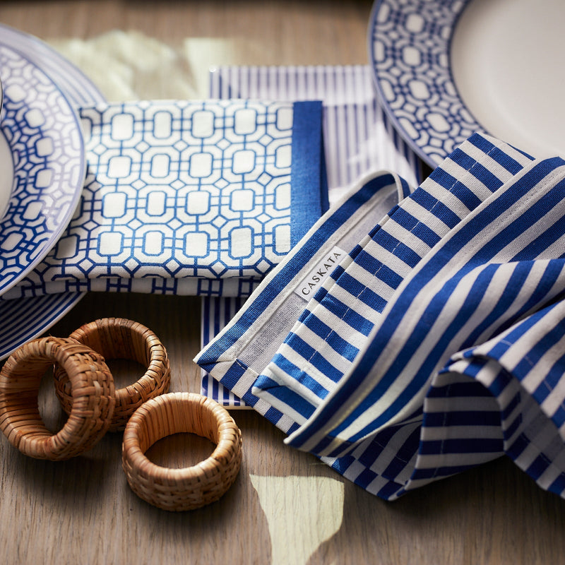 Woven Rattan Napkin Rings Set of 4 from Caskata