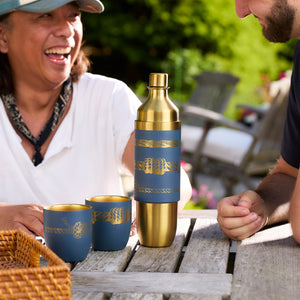 Caskata x High Camp Dark Blue Sailors Knots Wine Flask thumbnail 2