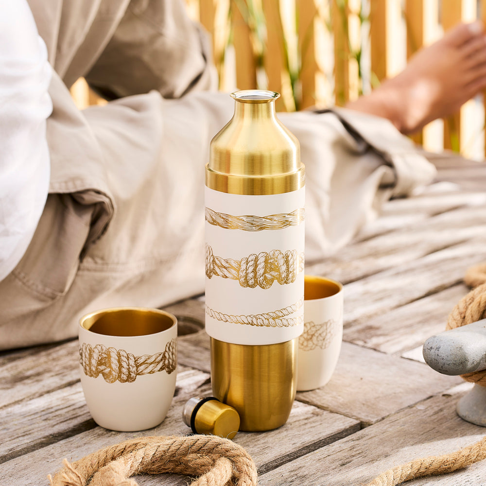 Caskata x High Camp Crema Sailors Knots Wine Flask image 2