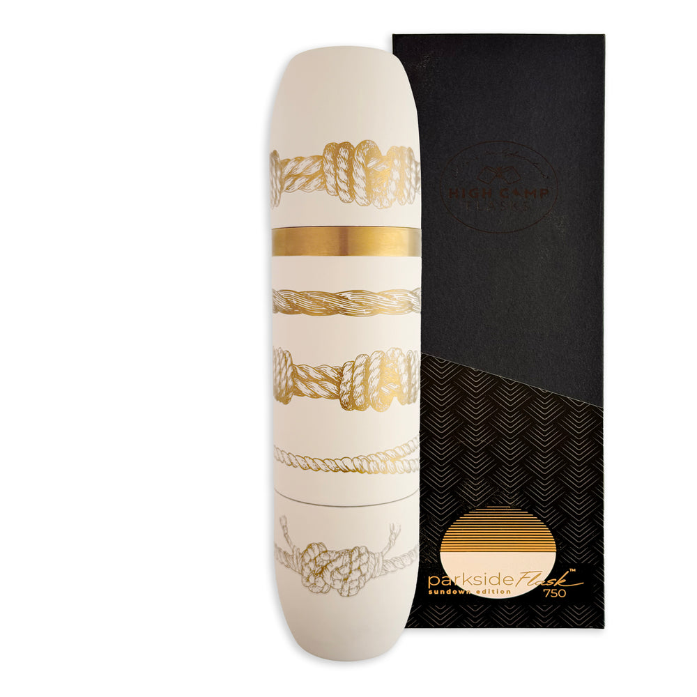 Caskata x High Camp Crema Sailors Knots Wine Flask