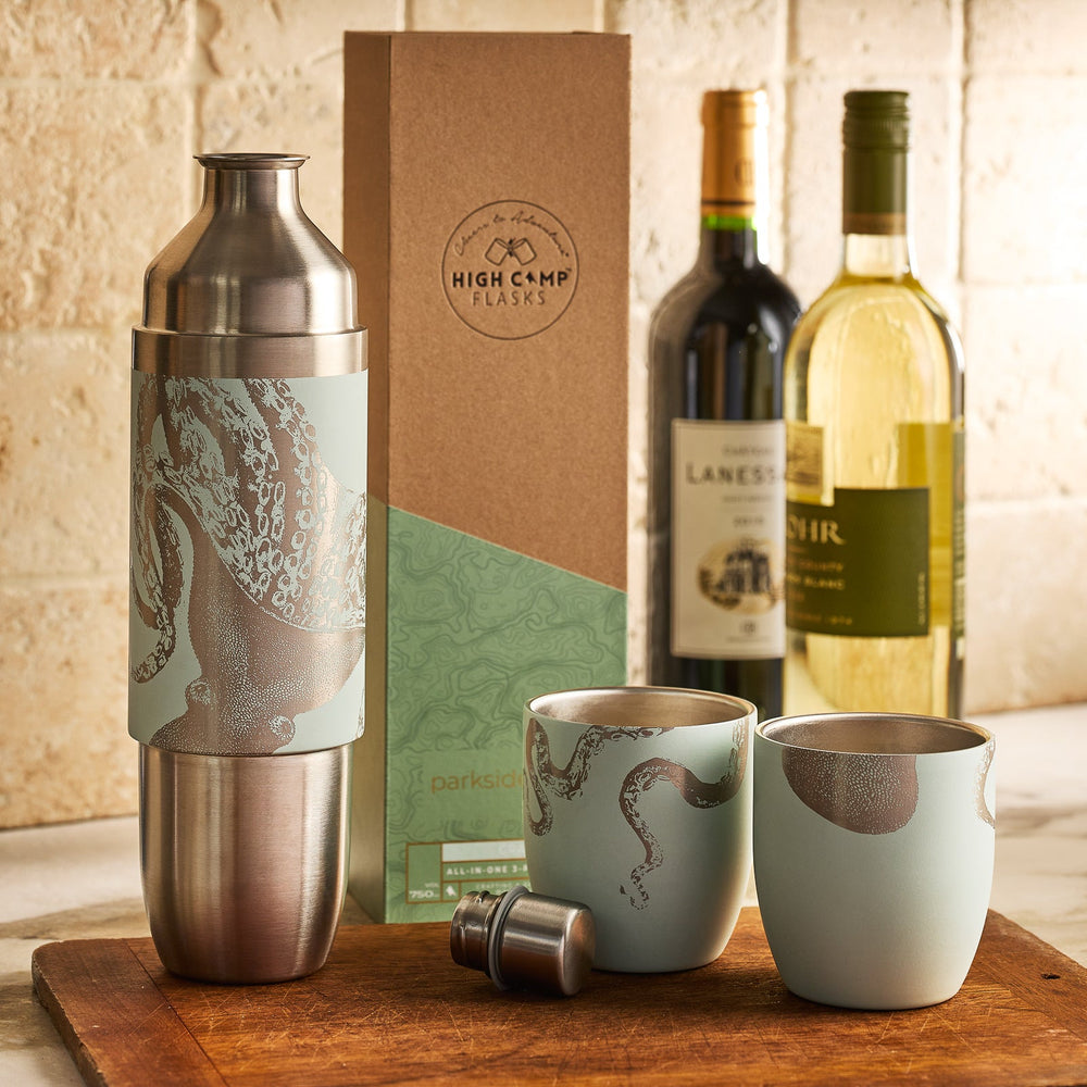 Caskata x High Camp Light Blue Lucy Wine Flask image 4