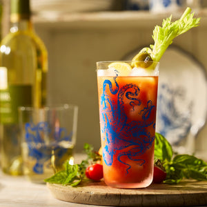 Lucy Blues Tall Drinking Glasses thumbnail 3