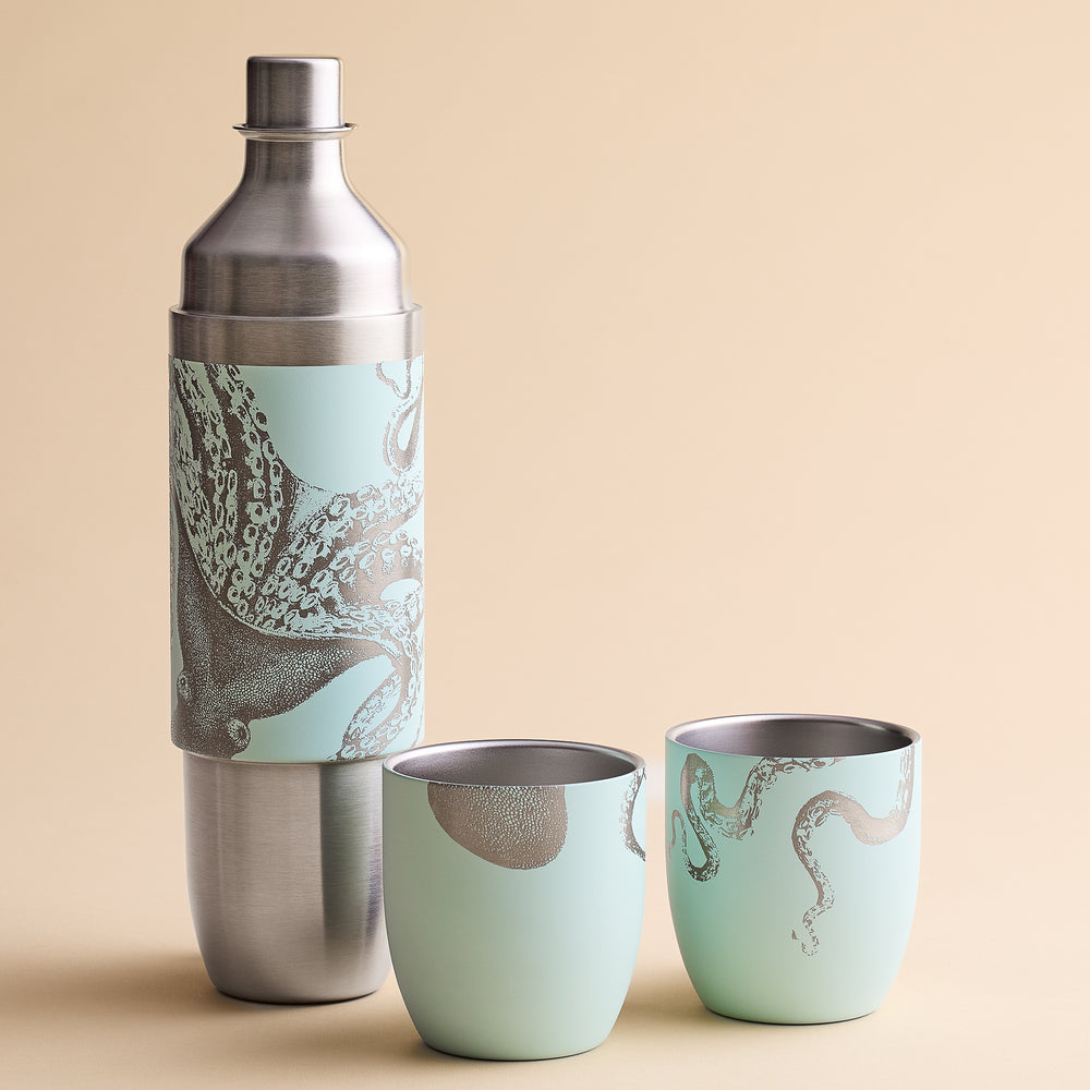 Caskata x High Camp Light Blue Lucy Wine Flask image 3