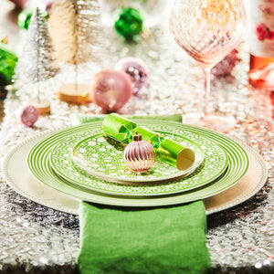Newport Stripe Verde Rimmed Dinner Plate thumbnail 5