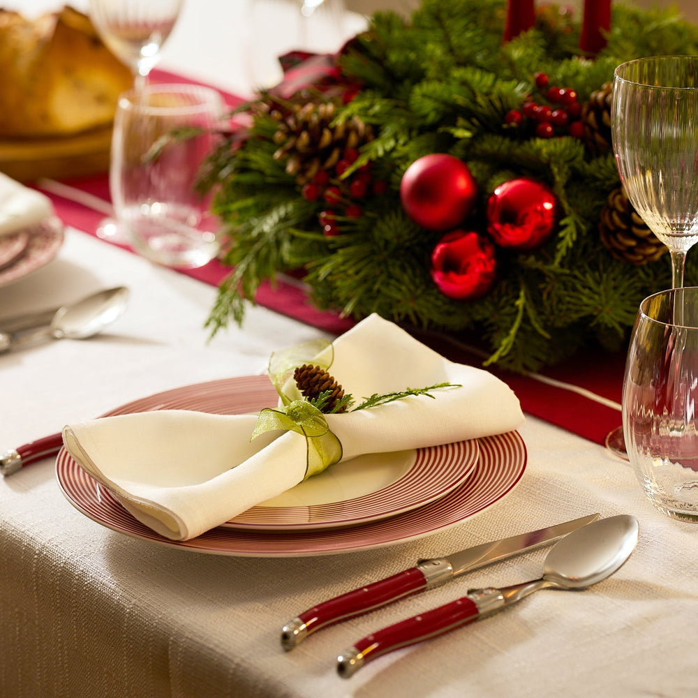 Newport Crimson Stripe Table for 8 image 2