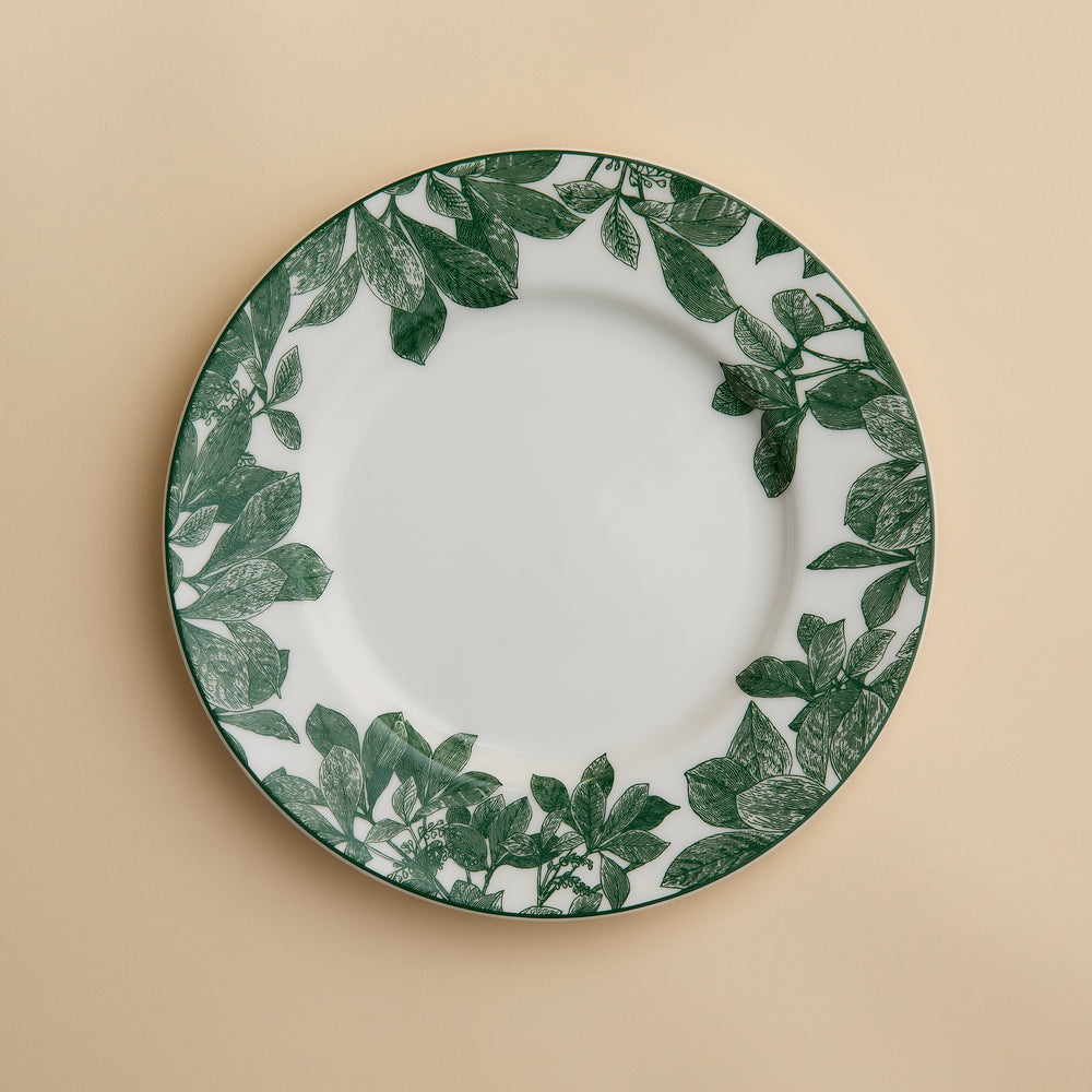Arbor Green Rimmed Salad Plate