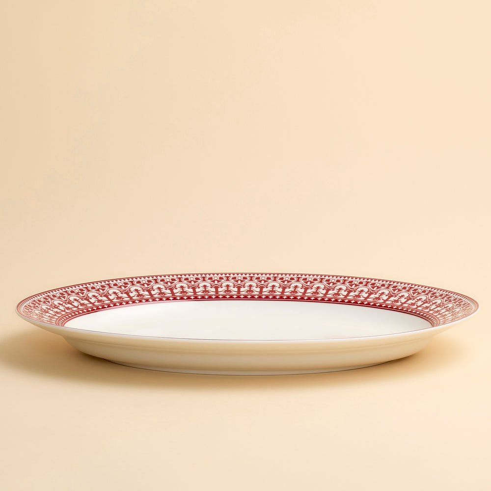 Casablanca Crimson Oval Rimmed Platter image 6