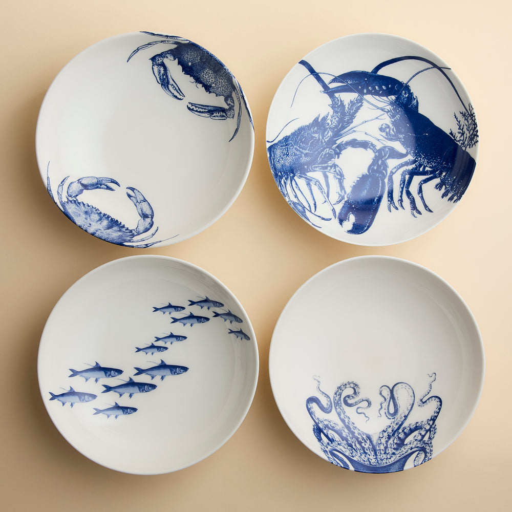 Coastal Icons Entrée Bowls, Mixed Set of 4