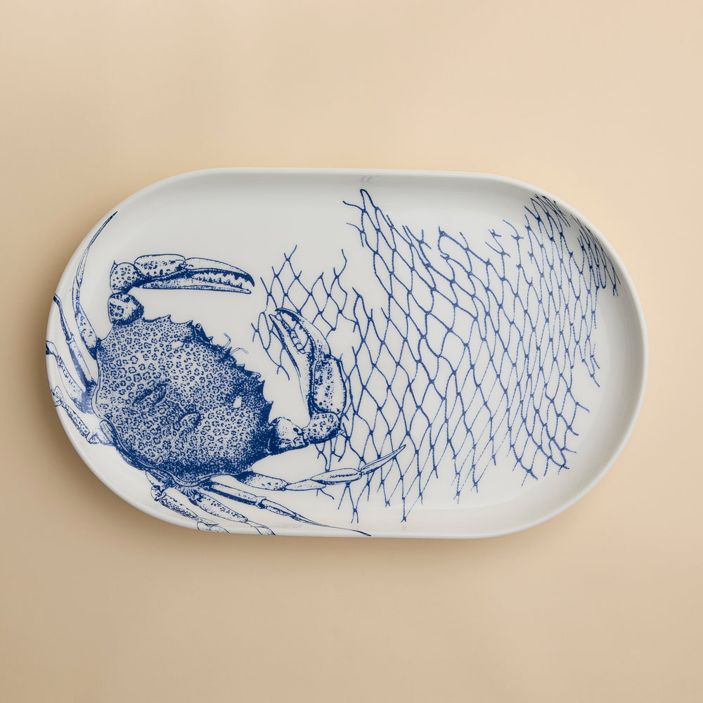 Crab Large Coupe Oval Platter