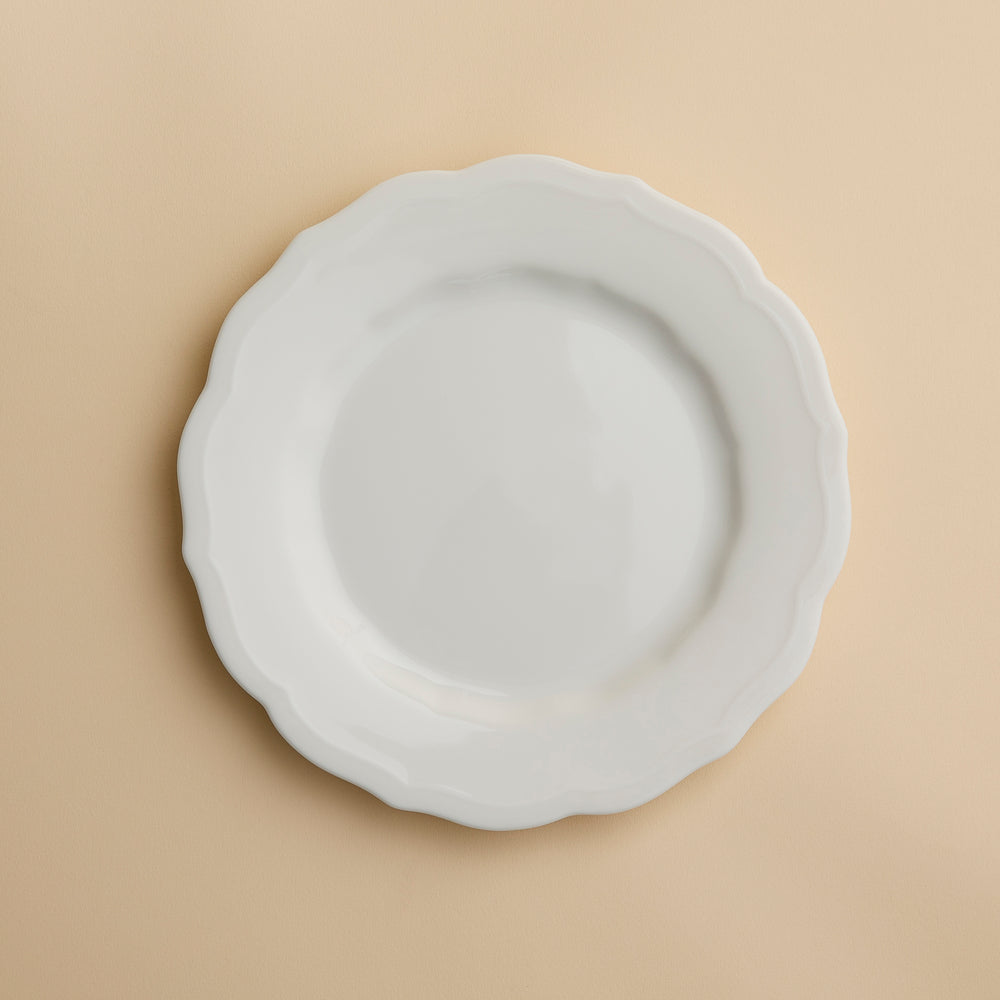 Stella Scalloped White Salad Plate