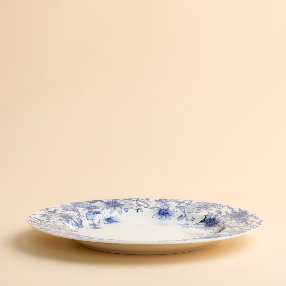 Summer Blues Rimmed Dinner Plate image 6