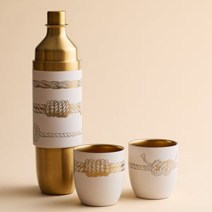 Caskata x High Camp Crema Sailor's Knots Wine Flask and Case Bundle thumbnail 3
