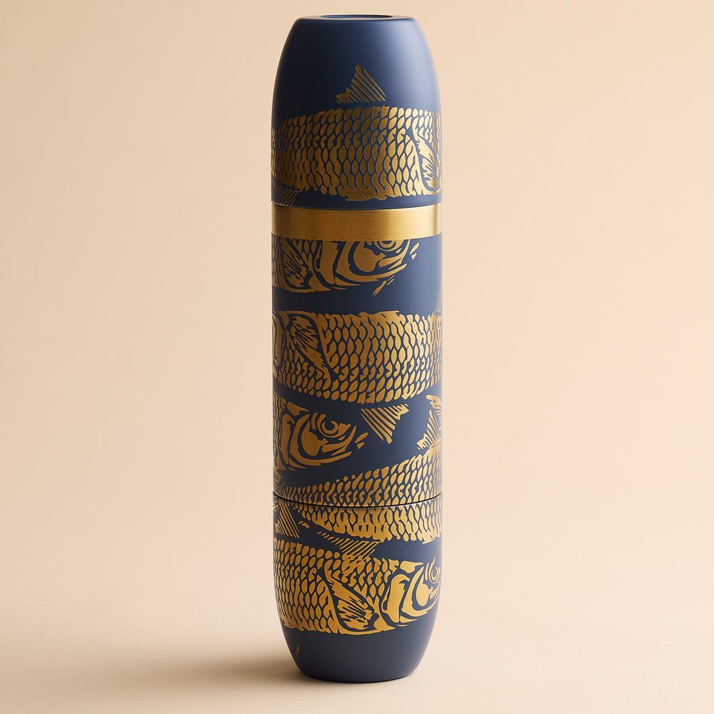 Caskata x High Camp Dark Blue Sardines Wine Flask