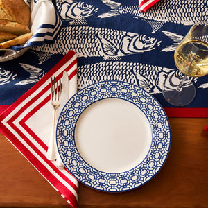 Triple Stripe Red Dinner Napkins thumbnail 5