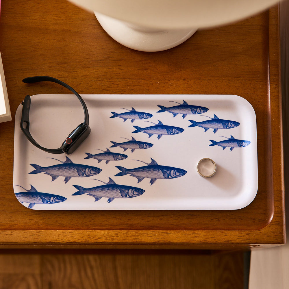School of Fish Small Rectangular Birchwood Tray image 2