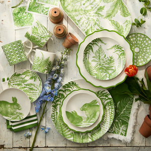 Triple Stripe Verde Dinner Napkins thumbnail 3