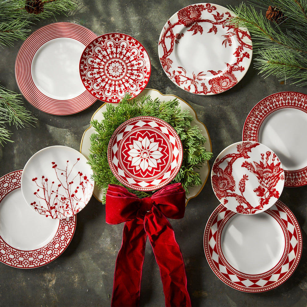Newport Garden Gate Crimson Rimmed Salad Plate image 3
