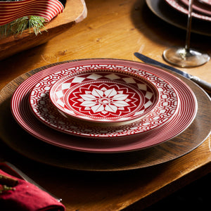 Newport Stripe Crimson Dinner Plate thumbnail 4
