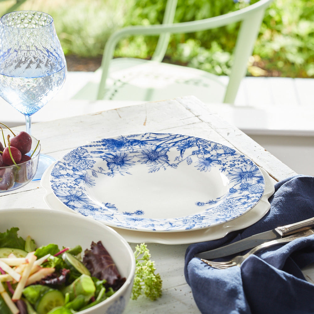 Summer Blues Rimmed Dinner Plate image 8