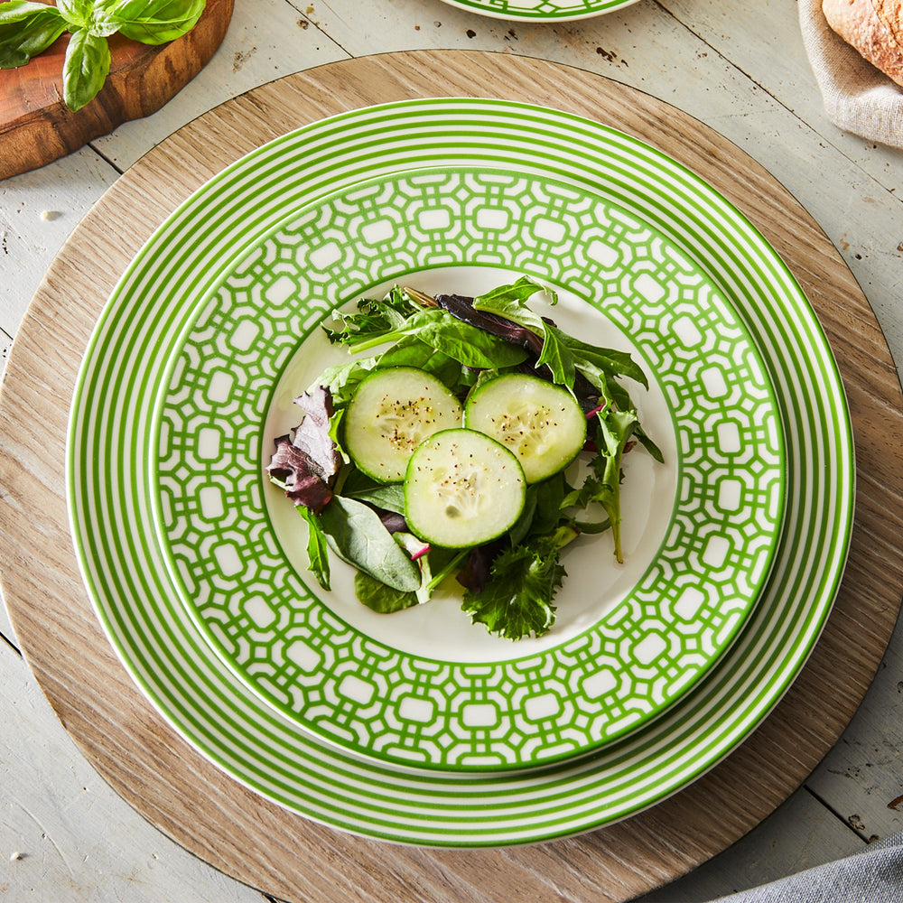Newport Garden Gate Verde Rimmed Salad Plate image 2