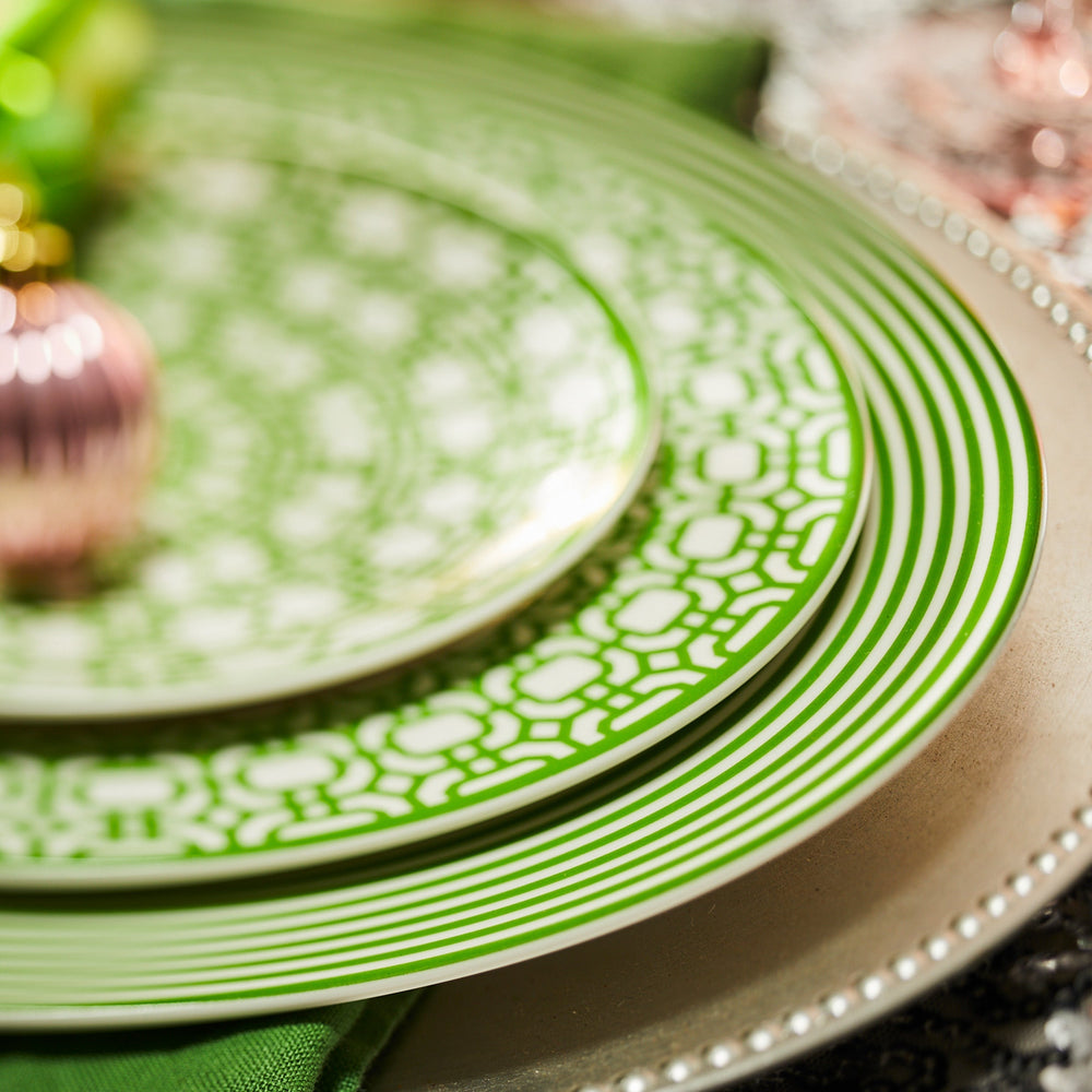 Newport Garden Gate Verde Rimmed Salad Plate image 3