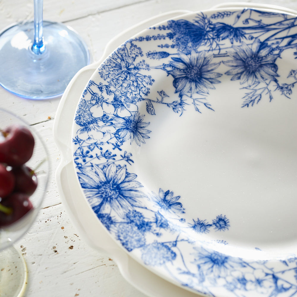 Summer Blues Rimmed Dinner Plate image 9