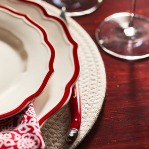 Stella Scalloped Crimson Salad Plate thumbnail 4