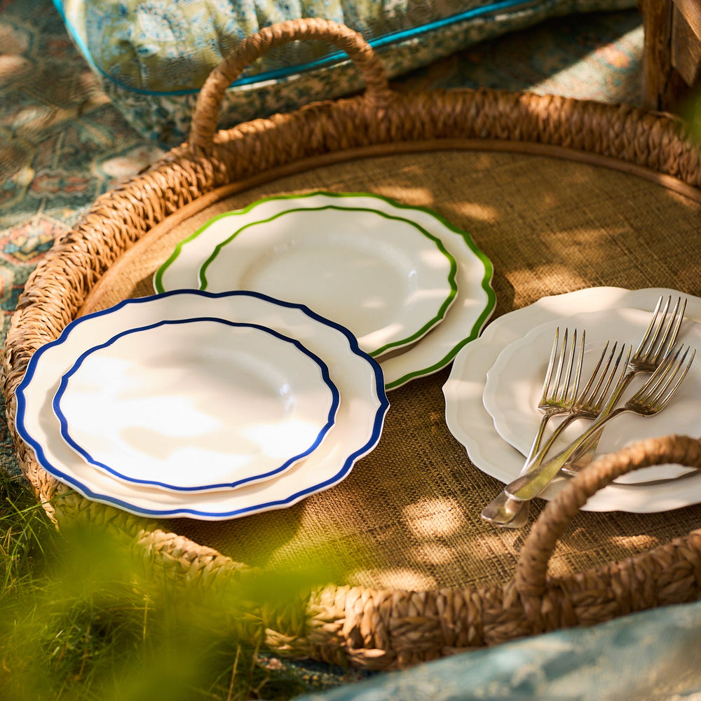 Stella Scalloped Blue Dinner Plate image 8