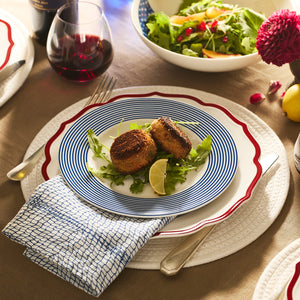Stella Scalloped Crimson Dinner Plate thumbnail 3