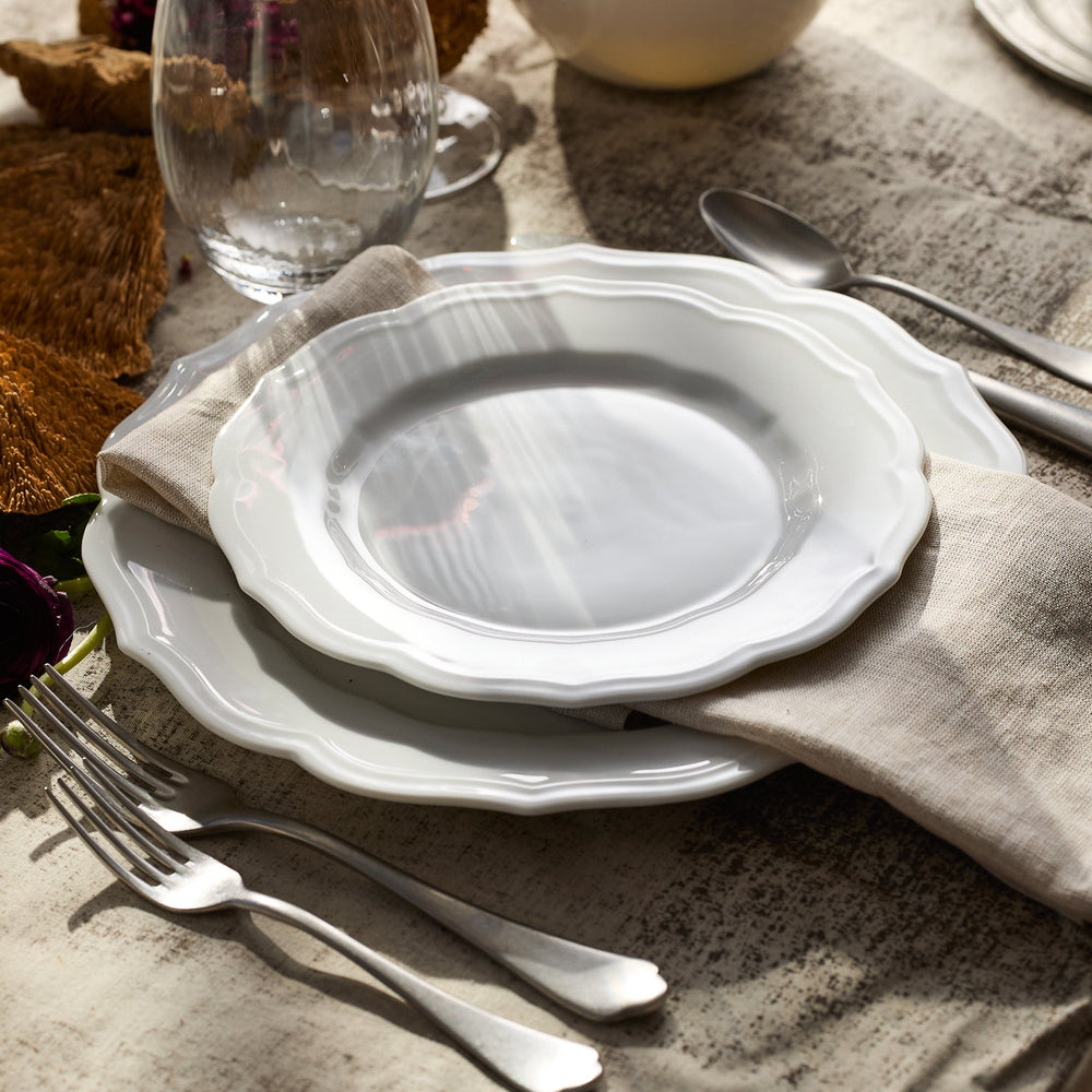 Stella Scalloped White Salad Plate image 4
