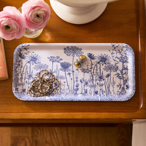 Summer Blues Small Rectangular Birchwood Tray thumbnail 2