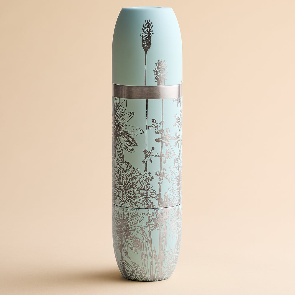 Caskata x High Camp Light Blue Summer Wine Flask